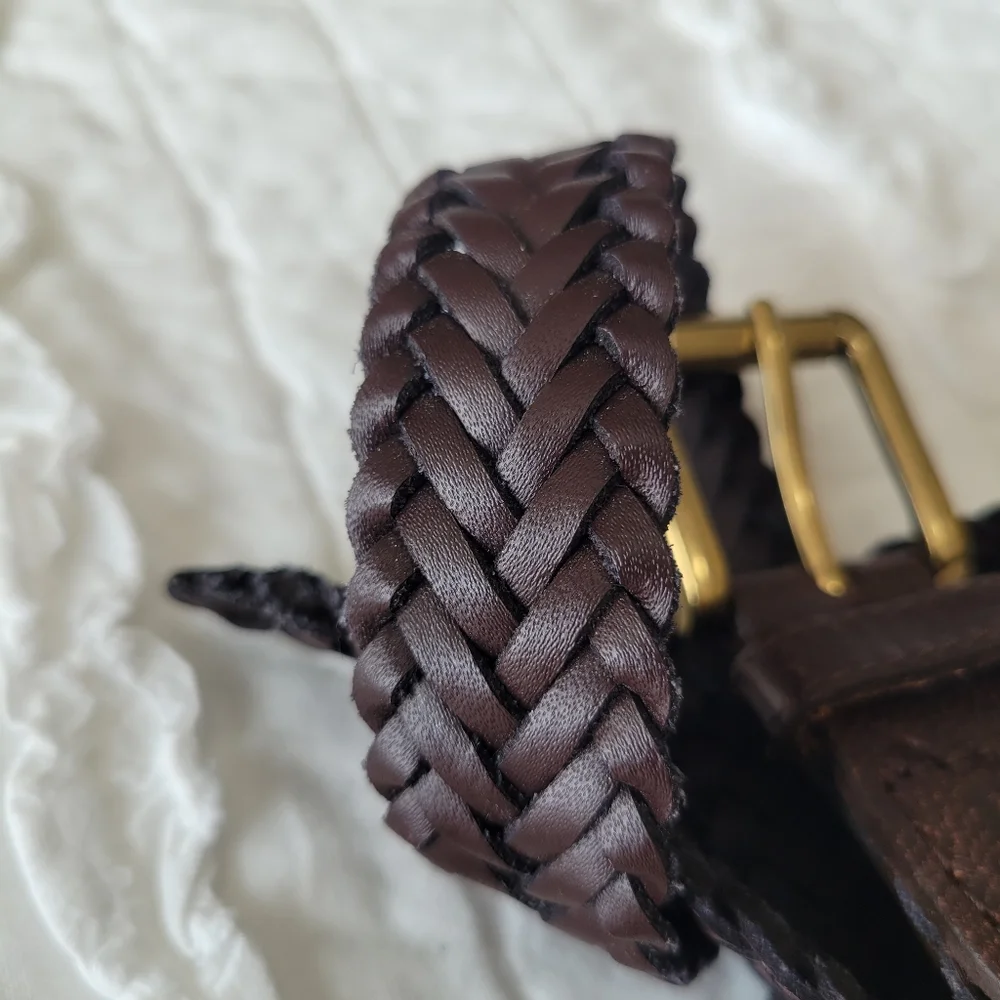 Levi's Genuine Leather Brown Braided Belt XS 19